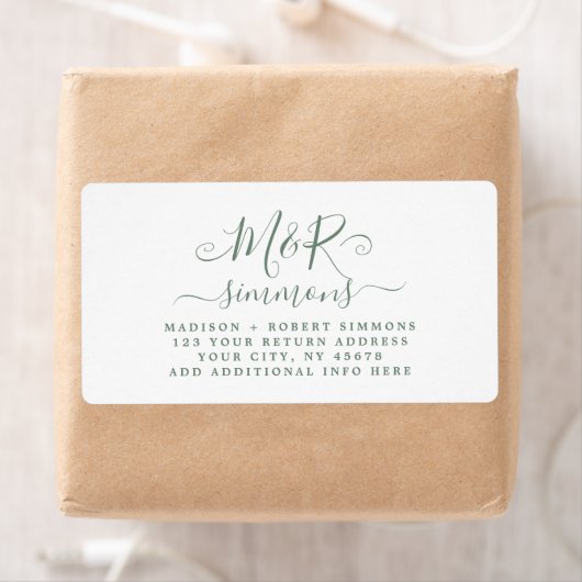 Étiquette Adresse de retour du script de mariage de gros mon (En situation)