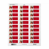 Étiquette Adresse de retour du script de photo pour les dipl (Feuille entière)