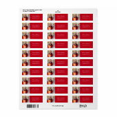 Étiquette Adresse de retour du script de photo pour les dipl (Feuille entière)