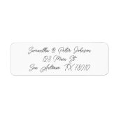 Étiquette Adresse de retour du script élégant (Devant)