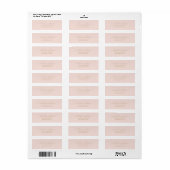 Étiquette Adresse de retour du script élégant de couleur or (Feuille entière)