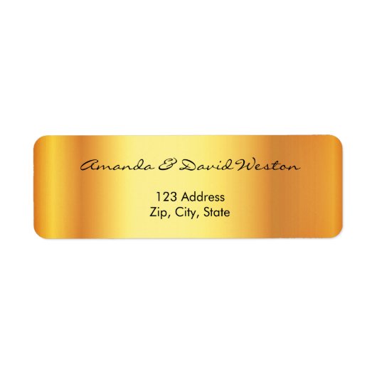 Étiquette Adresse de retour du script Gold (Devant)