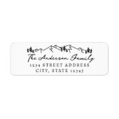 Étiquette Adresse de retour du script main Mountains and Pin (Devant)