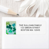 Étiquette Adresse de retour du shamrock (En situation)