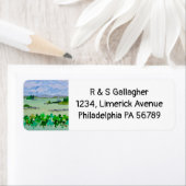 Étiquette Adresse de retour du shamrock (En situation)