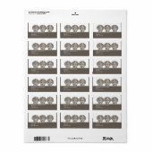 Étiquette Adresse de retour du shell de pétoncle de plage (Feuille entière)