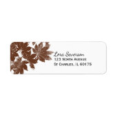 Étiquette Adresse de retour du timbre de feuille d'automne B (Devant)