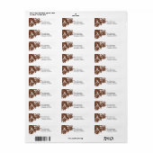 Étiquette Adresse de retour du timbre de feuille d'automne B (Feuille entière)