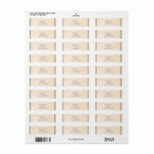 Étiquette Adresse de retour Elegance de shell (Feuille entière)