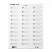 Étiquette Adresse de Retour Élégant Ruban Blanc (Feuille entière)