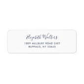 Étiquette Adresse de retour élégante de script Cursive moder (Devant)