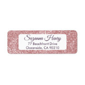 Étiquette Adresse de retour _élégante écriture manuscrite pa (Devant)