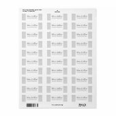 Étiquette Adresse de Retour en Argent de Branche de Feuille  (Feuille entière)