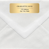 Étiquette Adresse de retour en or