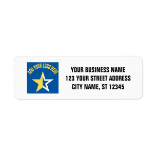 Étiquette Adresse de retour entreprise Logo personnalisé p