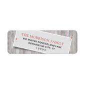 Étiquette Adresse de retour épinglée rustique (Devant)