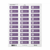 Étiquette Adresse de retour Étiquette//Coque de mer pourpre (Feuille entière)