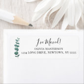 Étiquette Adresse de retour Eucalyptus (En situation)