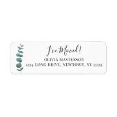 Étiquette Adresse de retour Eucalyptus (Devant)