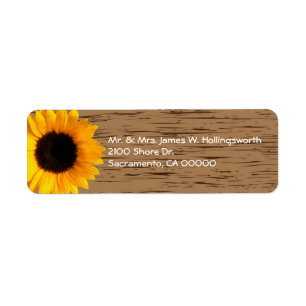 Étiquette Adresse de retour faite sur commande en bois de