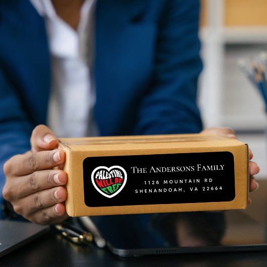 Étiquette Adresse de retour famille Palestine