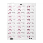 Étiquette Adresse de Retour Féminine Mignonne (Feuille entière)