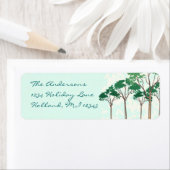 Étiquette Adresse de retour Feuille en chute (En situation)