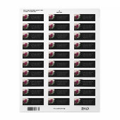 Étiquette Adresse de retour Floral (Feuille entière)