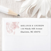 Étiquette Adresse de retour florale (En situation)