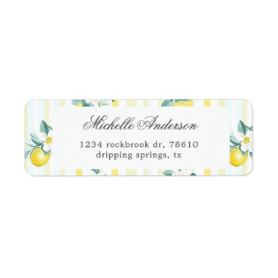 Étiquette Adresse de retour florale vintage Shabby Chic au c