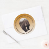 Étiquette Adresse de Retour Forêt d'Ours Arbres (Enveloppe)