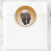 Étiquette Adresse de Retour Forêt d'Ours Arbres (Sac)