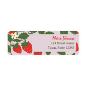 Étiquette Adresse de retour fraise (Devant)
