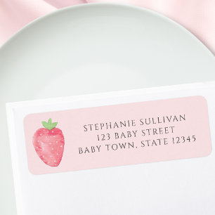 Étiquette Adresse de retour fraise