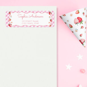 Étiquette Adresse de retour fraise baie