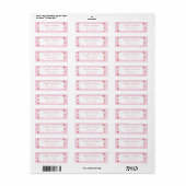 Étiquette Adresse de retour fraise baie (Feuille entière)