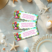 Étiquette Adresse de retour Fun Tropical Flamingo pour anniv