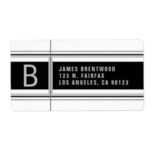 Étiquette Adresse de retour géométrique cool stylisée