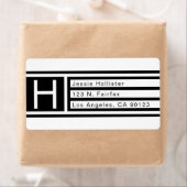 Étiquette Adresse de retour géométrique moderne (En situation)