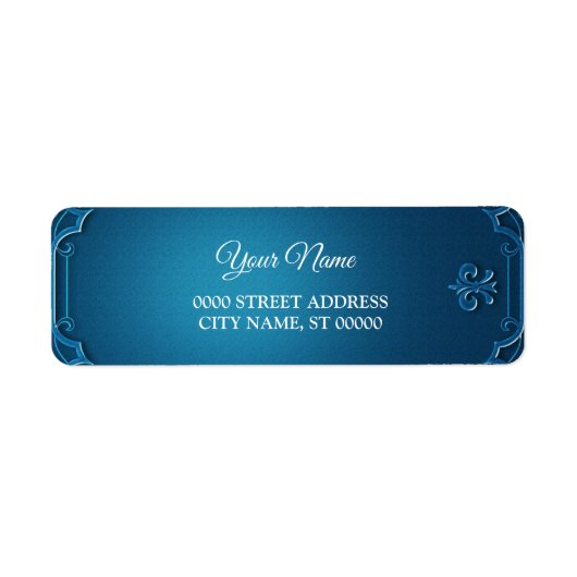 Étiquette Adresse de retour géométrique sarcelle turquoise d (Devant)