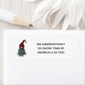 Étiquette Adresse de retour Gnome héritée de gris (En situation)
