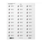 Étiquette Adresse de retour Gnome héritée de gris (Feuille entière)
