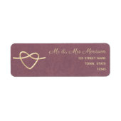 Étiquette Adresse de retour Gold Purple (Devant)