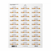 Étiquette Adresse de retour Hawaïen Luau tropical (Feuille entière)