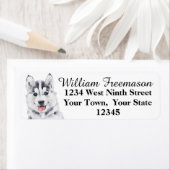 Étiquette Adresse de retour Husky (En situation)