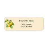 Étiquette Adresse de retour jaune citron (Devant)