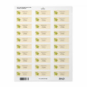 Étiquette Adresse de retour jaune citron (Feuille entière)