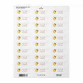 Étiquette Adresse de retour jaune citron moderne (Feuille entière)