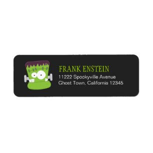 Étiquette Adresse de retour Labe de Halloween de monstre de