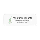Étiquette Adresse de retour Label avec verdure (Devant)